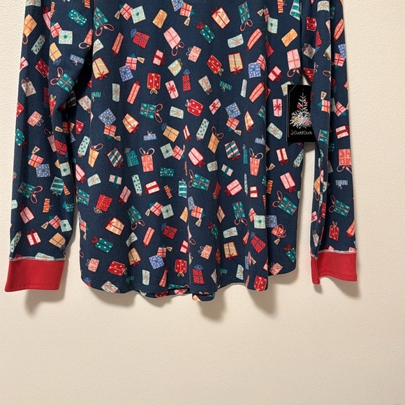 Cuddl Duds Womens M Pajama Top Christmas Holiday NWT Comfortable Soft Lounge - Picture 4 of 10